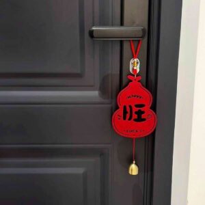 Red hot traditional door hanging
